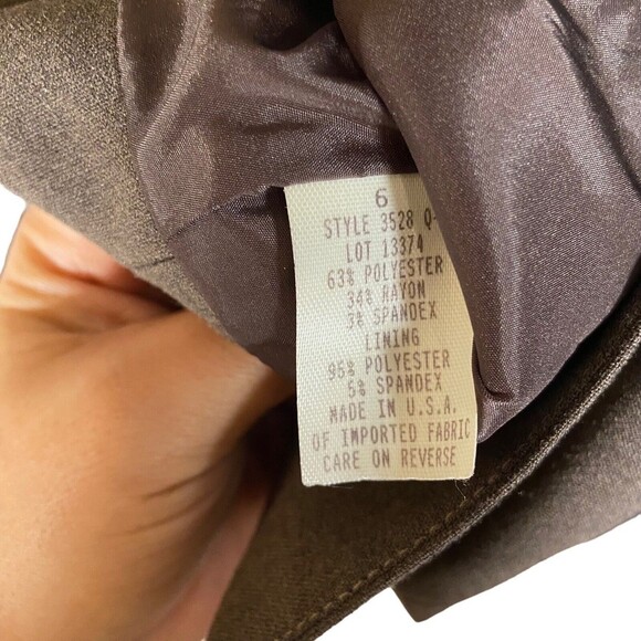 Donna Degnan Jacket Blazer‎ Brown Career Business Button Closure Workwear Size 6 - Picture 11 of 12